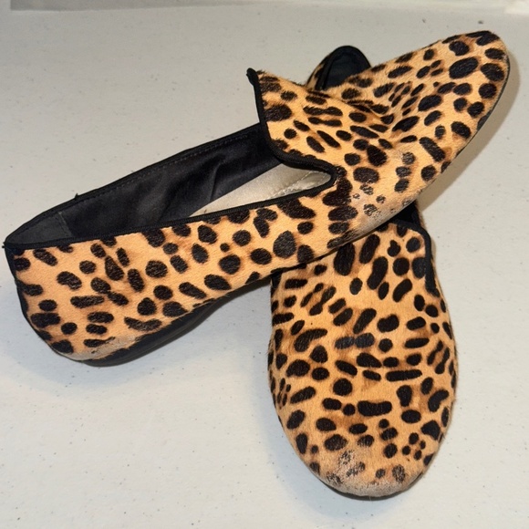 Birdies The Starling Cheetah Calf Hair Leopard Print Loafer Flats Size 8 - Picture 3 of 11